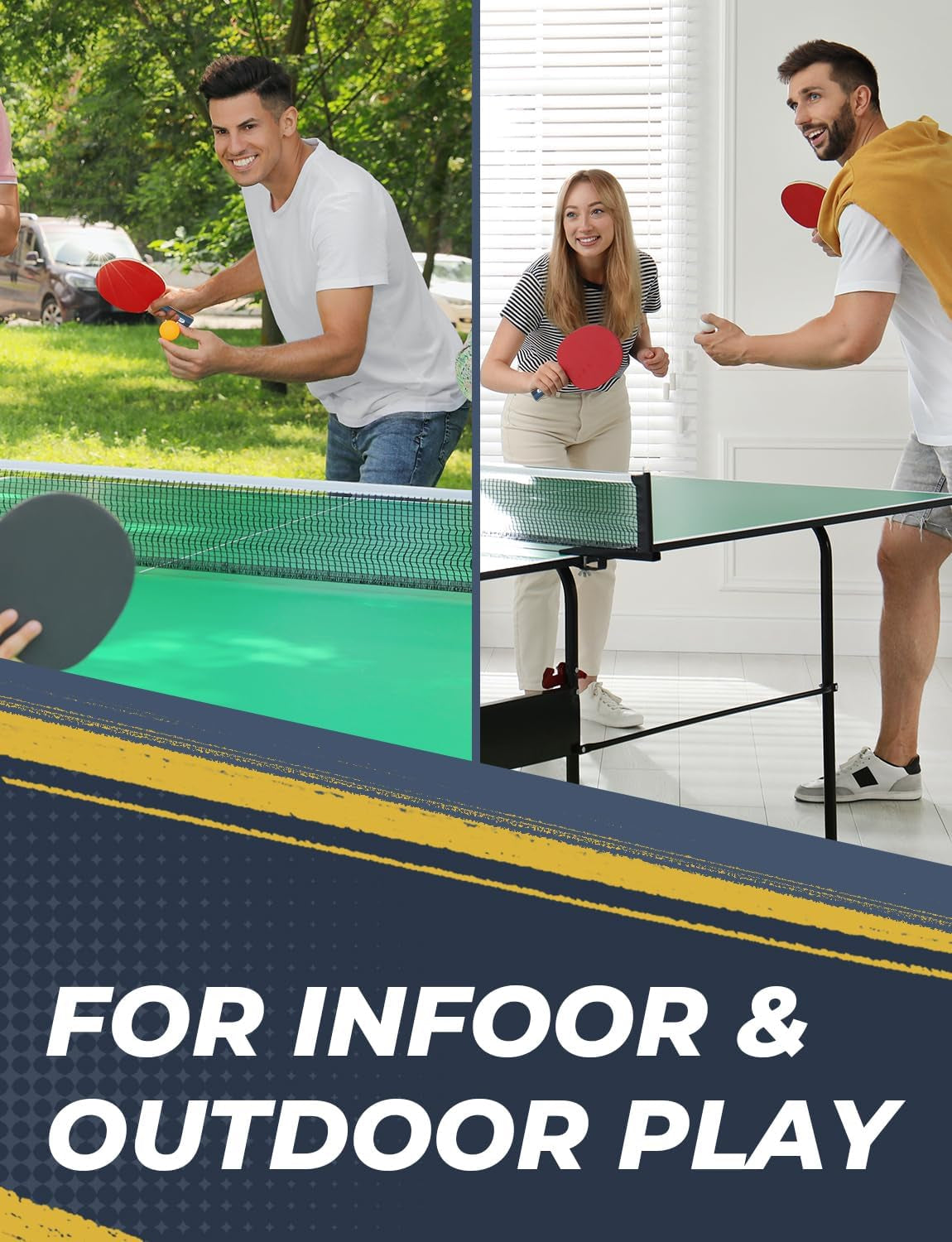 Premium Ping Pong Paddles Set - Complete Table Tennis Rackets with Balls & Storage Case for Indoor/Outdoor Fun (2/4 Player)