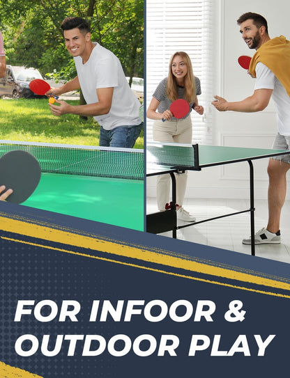 Premium Ping Pong Paddles Set - Complete Table Tennis Rackets with Balls & Storage Case for Indoor/Outdoor Fun (2/4 Player)