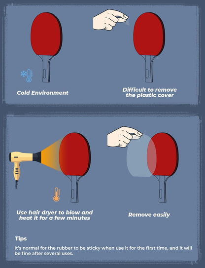 Premium Ping Pong Paddles Set - Complete Table Tennis Rackets with Balls & Storage Case for Indoor/Outdoor Fun (2/4 Player)